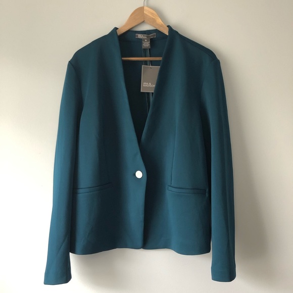 89th & Madison Jackets & Blazers - 89th & MADISON Teal Blue Blazer NEW!